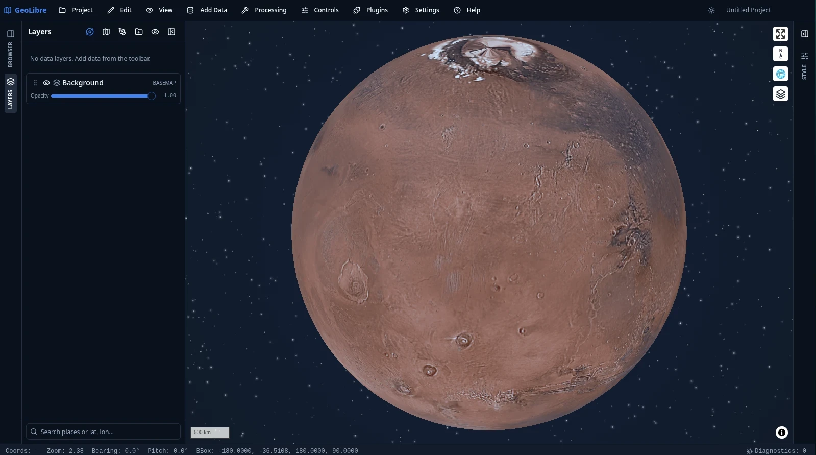 Mars: same interface, different project — a different planet